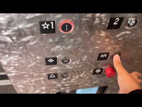 Door Fail! Otis Lexan Scenic hydraulic Glass elevator Hillsdale Parking Garage in San Mateo, CA