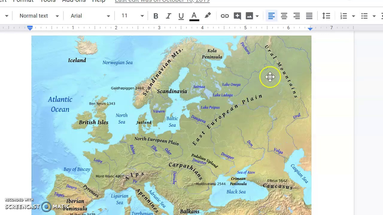 European Physical Features
