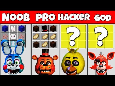 Minecraft Battle: NOOB vs PRO vs HACKER :  FNAF CRAFTING Challenge in Minecraft