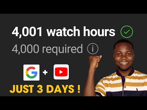 Newest way To Get 4000 Watch Hours Using Only Google & YouTube App (Complete Tutorial)