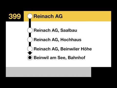 PostAuto Ansagen - 399 Teilstrecke Menziken-Beinwil am See