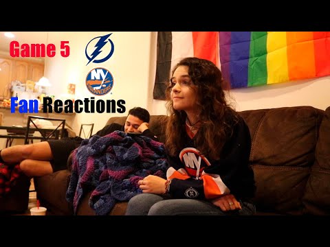 ISLANDERS LIGHTNING FAN REACTIONS- FINALLY AN OVERTIME WIN!!! (Islanders vs Lightning - Game 5) 2020