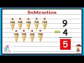 Basic Subtraction Subtraction For Kids Learn To Subtract Subtract Premath Concept Subtraction