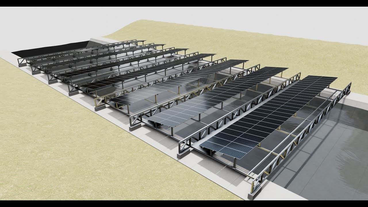 200 kW Solar Canal 3D Model