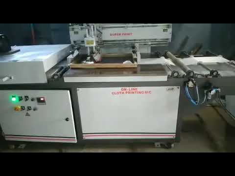 Fabric roll to roll ribbon screen printing machine, automati...
