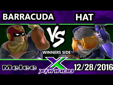 S@X 182 - Barracuda (Captain Falcon) Vs. Hat (Sheik) - SSBM Tournament - Smash Melee