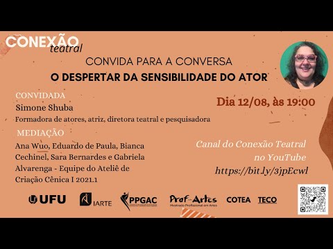"O despertar da sensibilidade do ator", com Simone Shuba