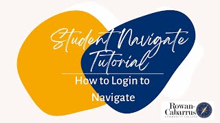 Student Navigate Tutorial: How to Log In to Navigate