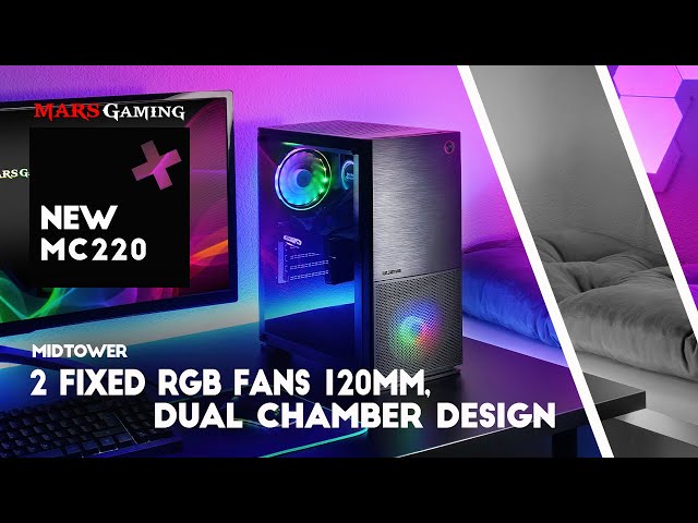 Mars Gaming MC220 FRGB USB 3.0 con Ventana Negra video