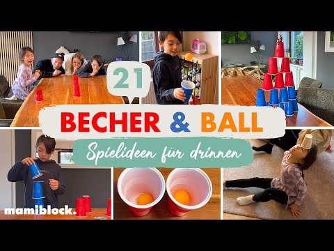 21 easy game ideas ONLY with CUP & BALL 🤩 + instructions⬇️ | mamiblock