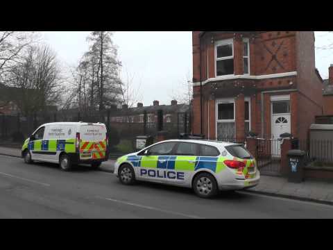Scene of a police murder investigation on St Stephens Road Leicester