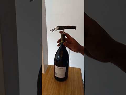 How to open  a wine with  bottle opener