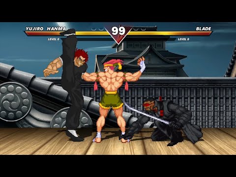 YUJIRO HANMA VS SHIN AKUMA & BLADE & JUGGERNAUT - HIGH LEVEL INSANE FIGHT!