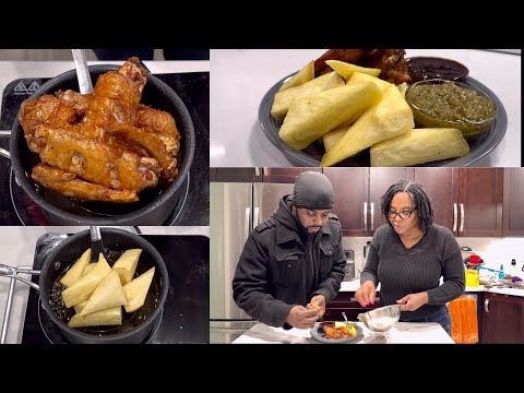 IT A BEAUTIFUL DAY TO ENJOY A DELICIOUS GHANAIAN STREET FOOD, Authentic Ghana Fried Yam Street Style