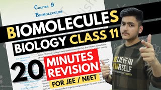 Biomolecules Class 11 | Biology | For NEET | Full Revision In 20 Minutes