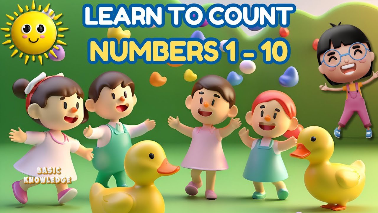 Learn Number 1 to 10 | Learn Numbers for toddler  with Ducks and People | Fun Kids Educational Video