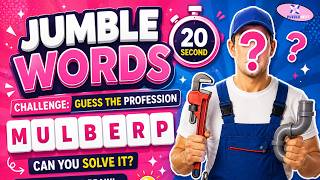 Word Puzzle Challenge | Guess the Profession | 20 Jumble Words - How Many Can You Solve |