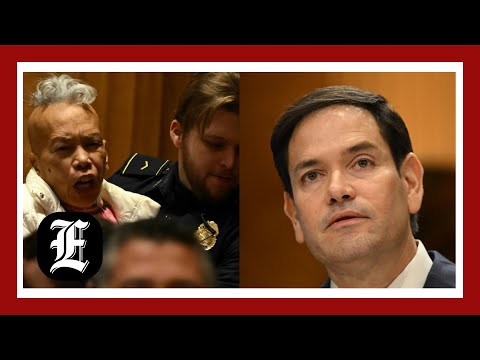 Protesters interrupt Marco Rubio's opening statements at Senate confirmation hearing