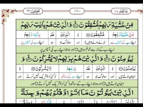 Surah Al Muminun Ayat 57 to 77