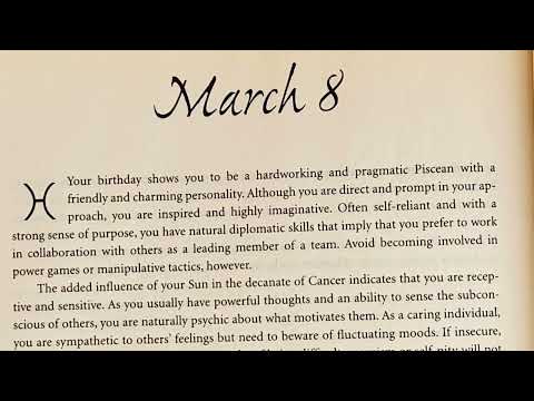 March 8th Birthday. Personalized Astrology, Numerology Reading. Soulmates, Sun Sign Pisces ♓️
