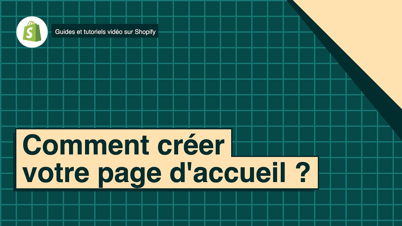 Comment créer votre page d'accueil ?