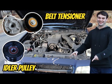 CROWN VIC BELT TENSIONER AND IDLER PULLEY REPLACEMENT! HOW TO FIX PULLEY NOISE!