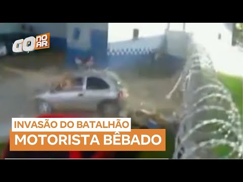 Motorista bêbado perde controle e invade quartel da Guarda Civil em Goiás
