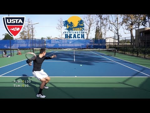 Rematch with JR - USTA 4.5 vs Former NCAA D1 Tennis - Full Set HD