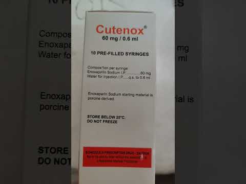 Cutenox 60 mg/0.6 ml enoxaparin injection