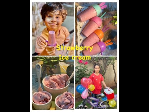 homemade strawberry ice cream...