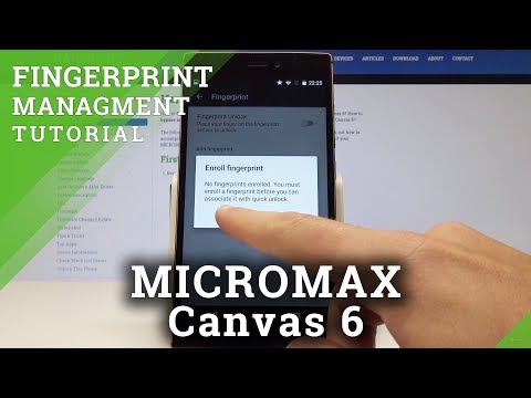 How to Add Fingerprint in MICROMAX Canvas 6 - Set Up Screen Lock Method