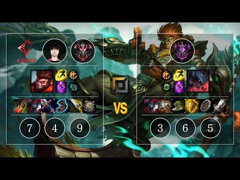 GRF Sword Wukong vs Aatrox Top - KR GrandMaster Patch 10.10