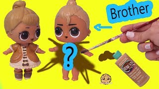 LOL Surprise Boy Peanut Butter &amp; Jelly Brother Doll DIY Craft Makeover Painting Video