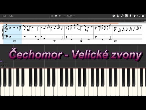 Čechomor - Velické zvony - Piano tutoriál + noty