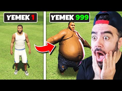 ÖLENE KADAR YEMEK YEDIM 999 SEVIYEDE BAKIN NE OLDU - GTA 5 MODS