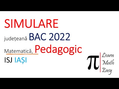 Simulare Judeteana BAC Matematica 2022 Pedagogic Iasi