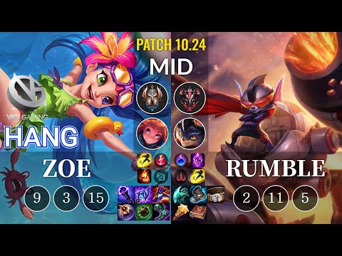 VG Hang Zoe vs Rumble Mid - KR Patch 10.24