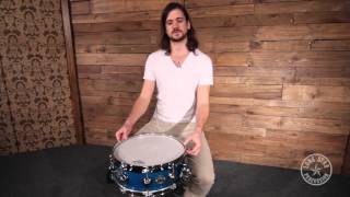 Video thumbnail for DW Collectors 5 x 14" Maple Snare Drum Regal Blue Lacquer by Lone Star Percussion