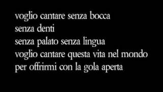 19/23 Ariele D'Ambrosio - CANZONE PER NEJRA TRA GUERRA E TERRORISMO - VOGLIO CANTARE SENZA BOCCA