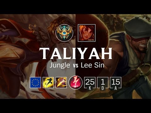 Taliyah Jungle vs Lee Sin - EUW Challenger Patch 8.21
