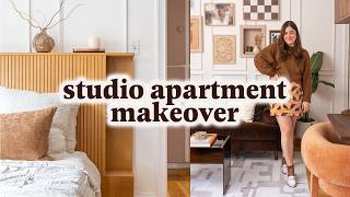 190 Sq Ft Cozy & Minimal Studio Apartment Makeover