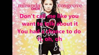 Miranda Cosgrove - Oh oh (+ Lyrics)