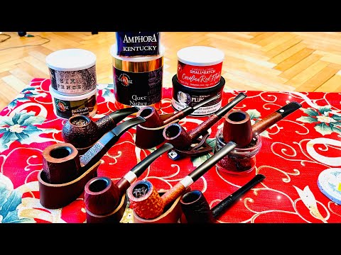 My Italian pipes🫥 Amphora Kentucky 🫥 and a Tip #ytpc #savinelli #pipe