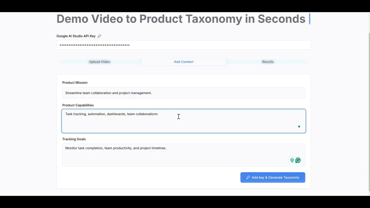 Accelerate product event taxonomy creation for analysts with a no code app powered by Google AI Studio API