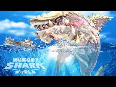 NEW ANCIENT MEGALODON MAX LEVEL + STATS (HUNGRY SHARK WORLD)