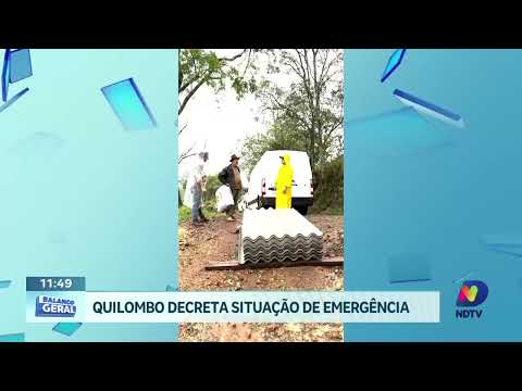 Granizo danifica cerca de 50 casas e Quilombo decreta emergência