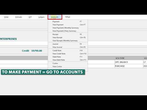 Payment Entry in PEASx Software | Pay to Supplier/Vendor in PEASx By Cash | GST Billing Software