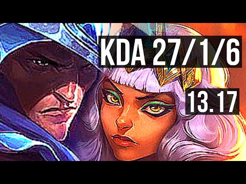 TALON vs QIYANA (MID) | 27/1/6, 14 solo kills, Legendary, 300+ games | TR Master | 13.17