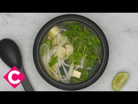 How to make gingery tofu and rice noodle soup