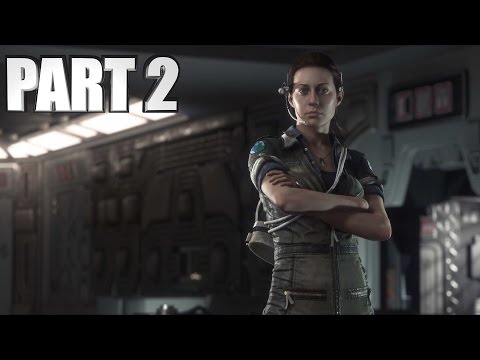 Alien: Isolation Walkthrough Part 2 - Mission 3 Encounters - Gameplay Review Let's Play Xbox One